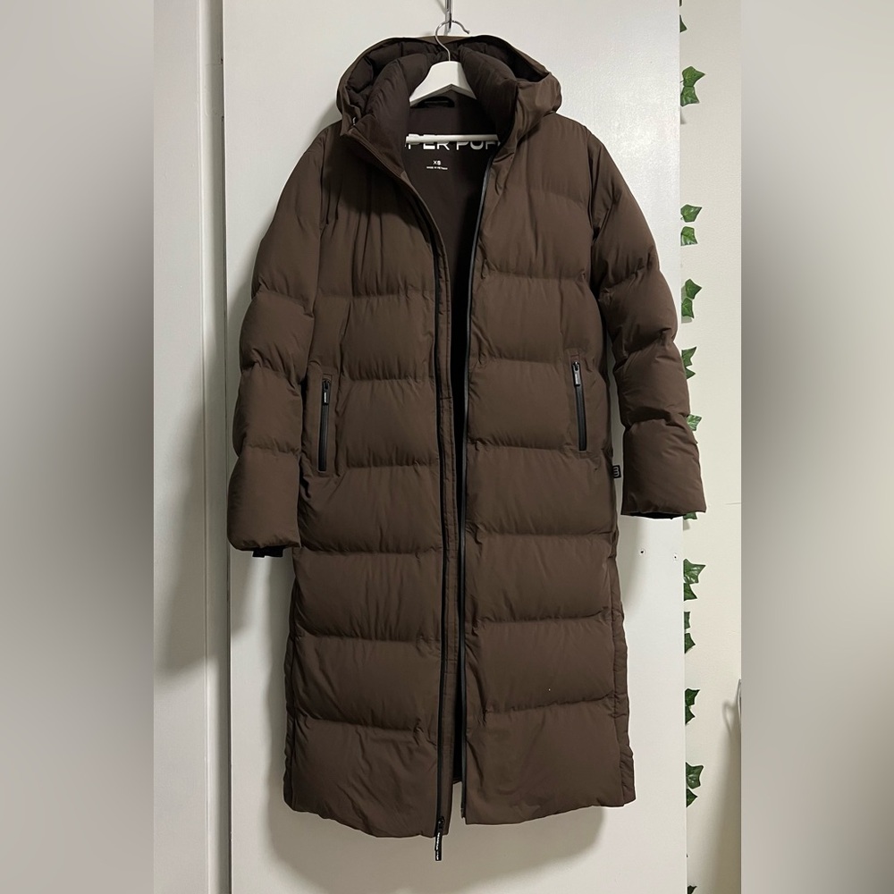 Tna The Super Puff₂o™ Long - Rainstop™ Sz XS Rich Mocha Brown - Picture 6 of 15